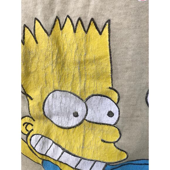VTG 90s Bart Simpson Tank Top Shirt Mens XL Yellow Skater Cartoon Y2K animation - Picture 3 of 6
